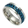 Rotera Roterande Ångest Fidget ringar Titan Rostfritt stål Kedja Spinner Finger Ring För män Blå Guld Färg Svart Punk Rock