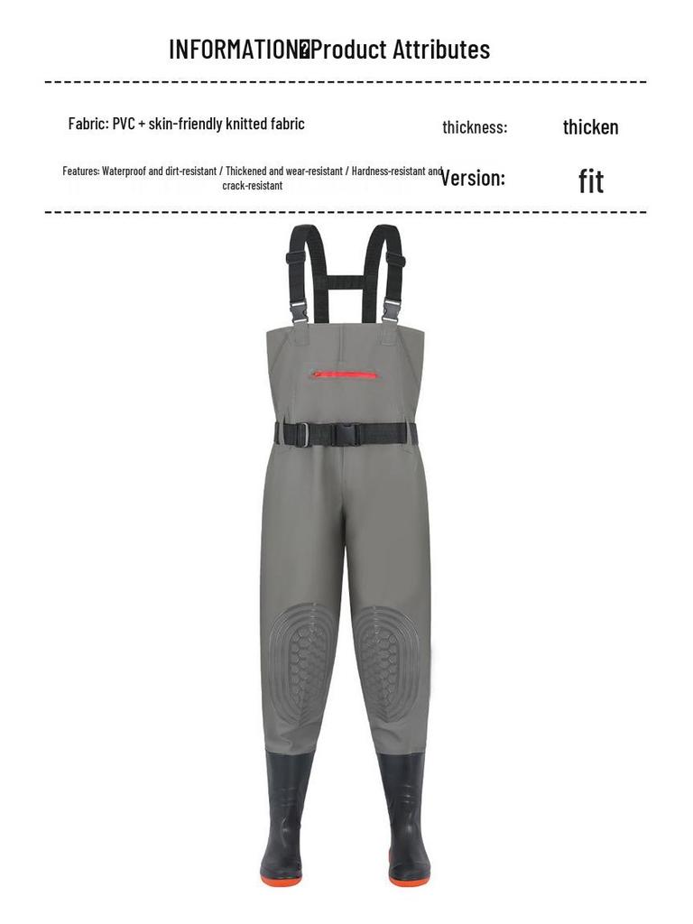 Camouflage Waterproof Wading Pants with Integrated Boots for Fishing