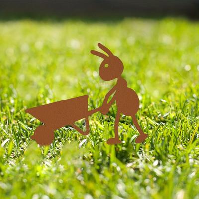 Outdoor Metal Ants Garden Decor Yard Ornaments Metal Ants Yard Decor Lawn Stakes Outdoor Crafts Garden Ants Decor Outdoor Metal