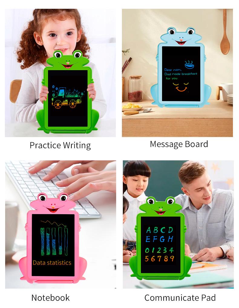 8.5 Inch Frog Cartoon LCD Writing Tablet for Kids - Electronic Drawing and Handwriting Board
