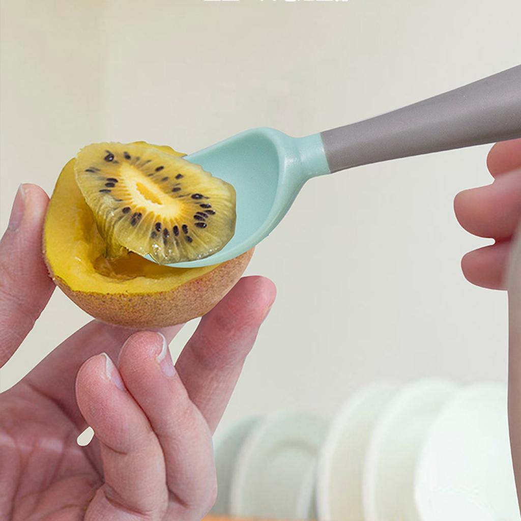 New Baby Fork And Spoon Set, Food-grade Silicone, Children's Training Spoon, Complementary Food Set