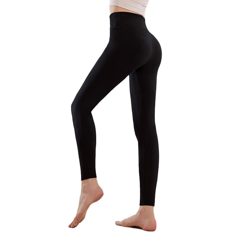 High-Waisted Cashmere Women's Leggings: Fleece-Lined, Womb-Warming, Antibacterial, Slimming & Abdomen-Shaping for Autumn/Winter.