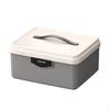 Lockable Storage Box Combination Lock Organizer Portable Bin with Carry Handle and