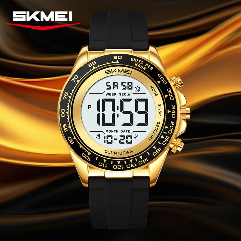 Skmei 2592 Hot Sell Top 10 Brand Mens Digital Watch Original Silicone Band Water Proof Chronograph in Stock Sports Watch Factory