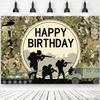 Camouflage Geburtstag Hintergrund Soldat Waffe Camouflage Armee Militär Panzer Junge Geburtstag Dekorationen Partyzubehör Foto Requisiten Geschenke