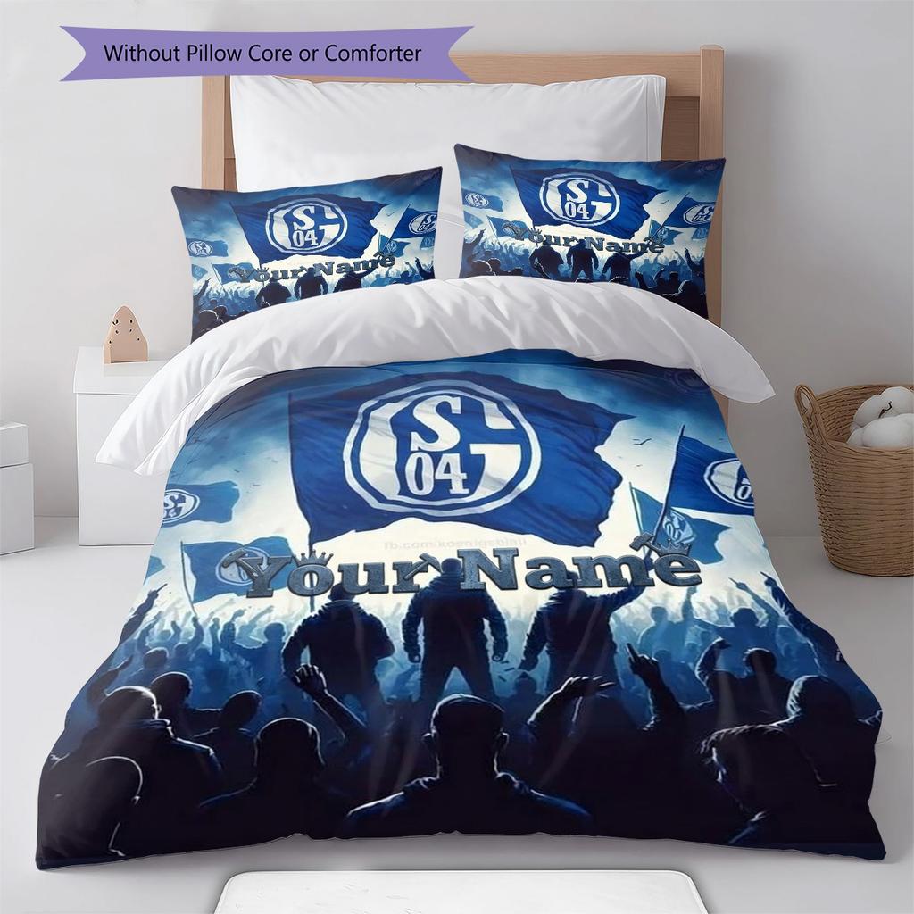 Sport Icon Custom Name Pattern Bedding Quilt Set Quilt Cover Pillowcase Home Birthday Gift(1 * duvet cover + 2 * pillowcase, without core)