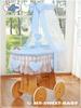 Wiegmand met hemel - Amelie blauw
