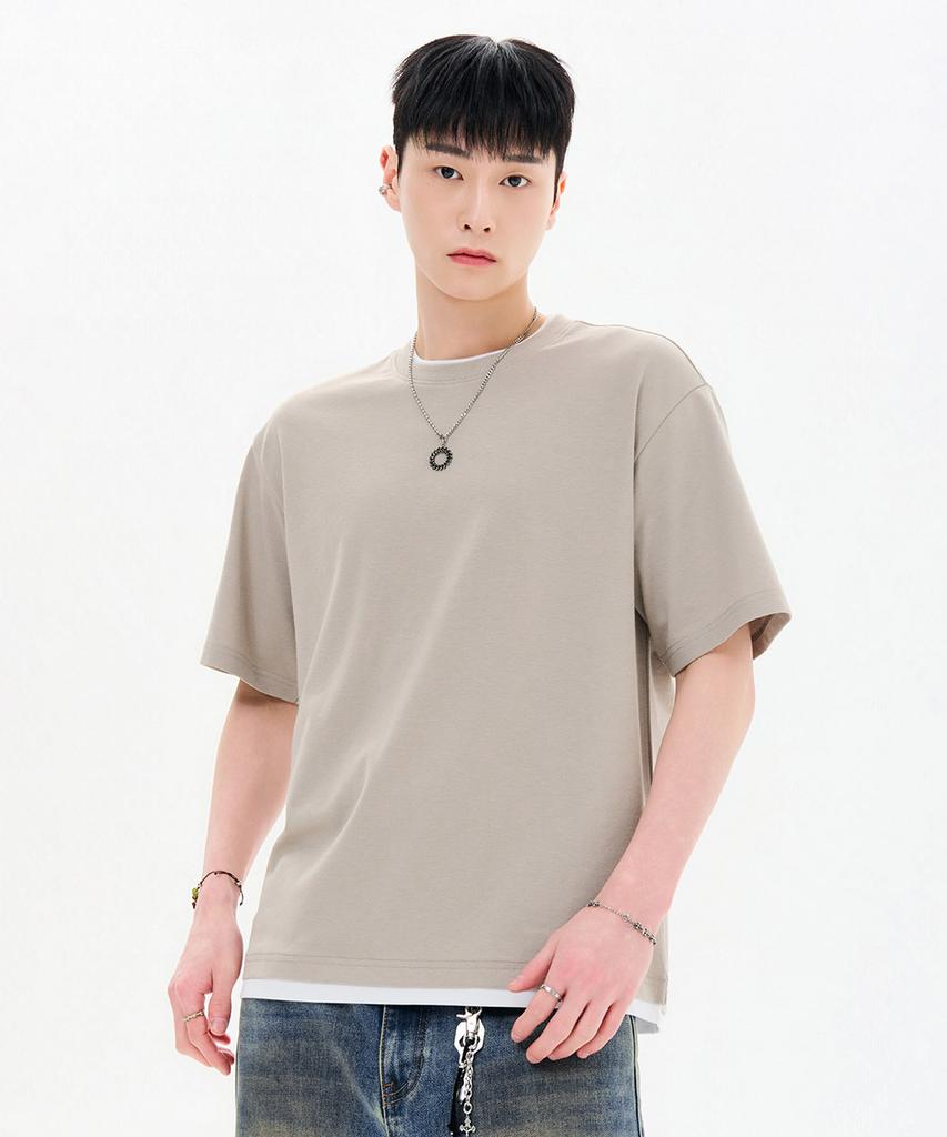 CHASECULT Men'S Layered Short Sleeve T-Shirt-Fbrk5815D0X