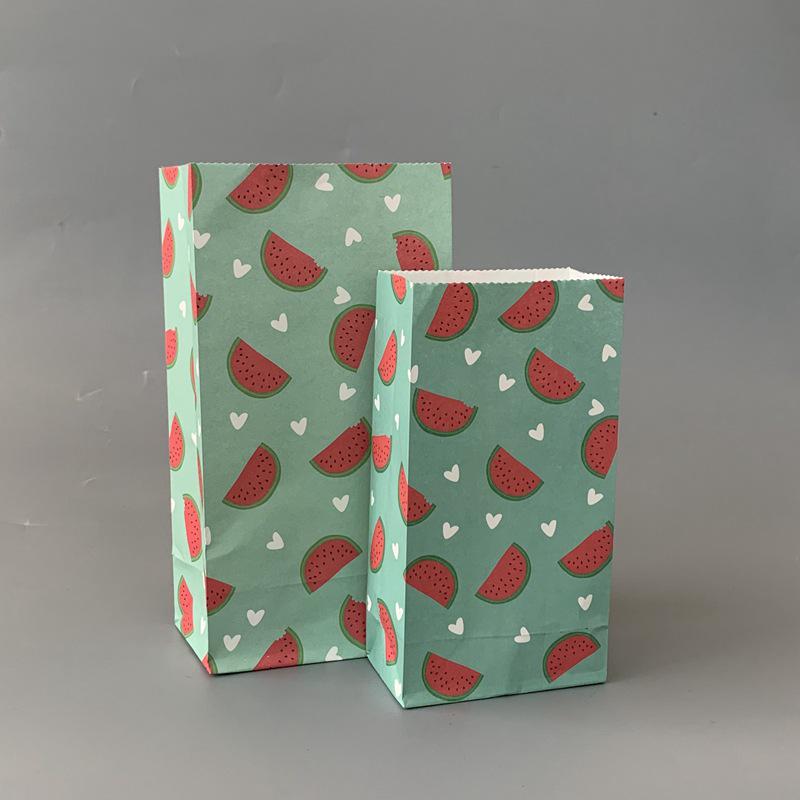 Small Floral Polka Dot Candy & Gift Paper Bag (Handle-Free, Flat Pocket for Cosmetics & Wedding Favors)