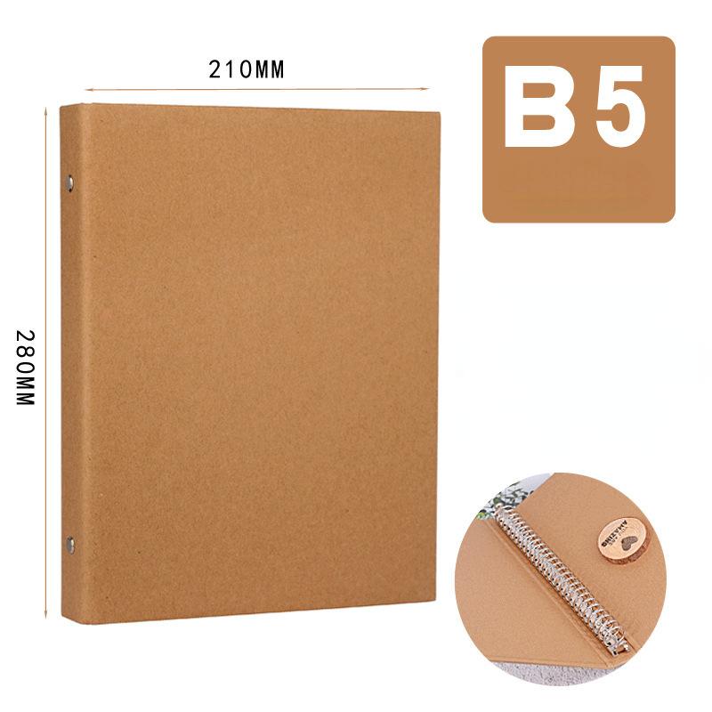 Raccoglitore con Copertina in Carta Kraft Vintage A5 A6 B5 A4 Organizzazione Ufficio Quaderno Aziendale Avanzato Cancelleria