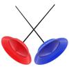 Colorful Juggling Spinning Plates with Sticks Training Entertainment Plastic Spinning Plate Circus Skills Accessories