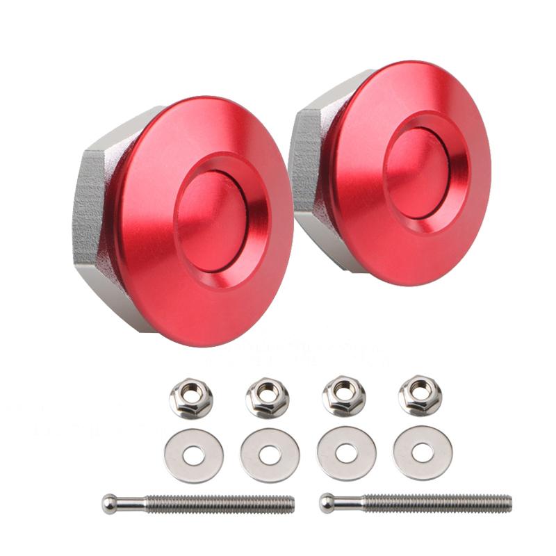 Universal Push Button Billet Quick Release Fasteners Set Racing Car Front Bumper Hood Pin Engine Bonnet Lock Latch Clip Body Kit