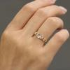 Niche Retro Imitation Moonstone Ring, Exquisite High-End Romantic Index Finger Ring, Egg Surface Fashion Women'S Ring