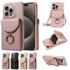 Apple 16 Pro Max & 15 Plus Lychee Pattern Case with Accordion Finger Ring & Card Holder, Also Fits 12 & 13 Models.
