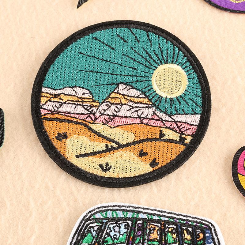 Autocolant din material textil pentru etichete de țesut Autocolant pentru etichete brodate Accesorii de îmbrăcăminte Pantofi și pălării Accesorii pentru bagaje Autocolant din material textil brodat