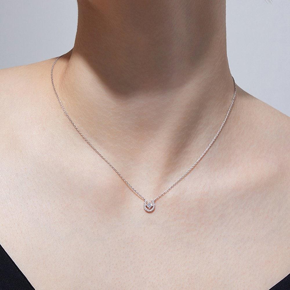 

[Stonehenge]] Silver Lucky You Necklace K1423