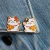 Funny Cute Cats Enamel Pins Fashion Creative Lucky Cat Badge Cute Japanese Lucky Cat Badge Brooch Gifts For Kids Friends