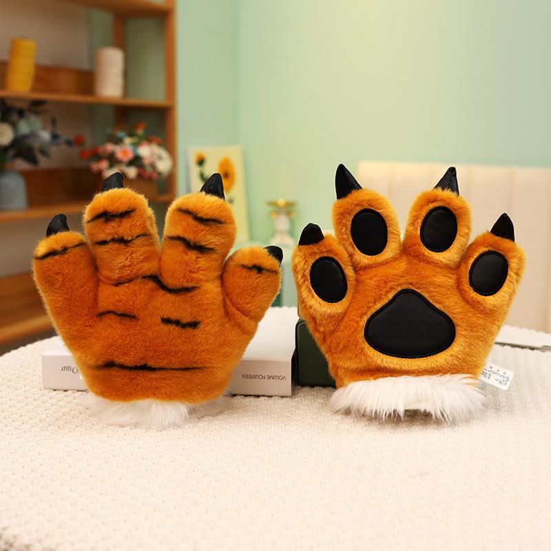 Plush Tiger Tail Animal Toy Cute Dinosaur Plushie For Kids Playroom Decor