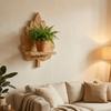 Nature Style Maple Leaf Wall Shelf Wooden Wall Mounted Leaf Shelf  for Living Room