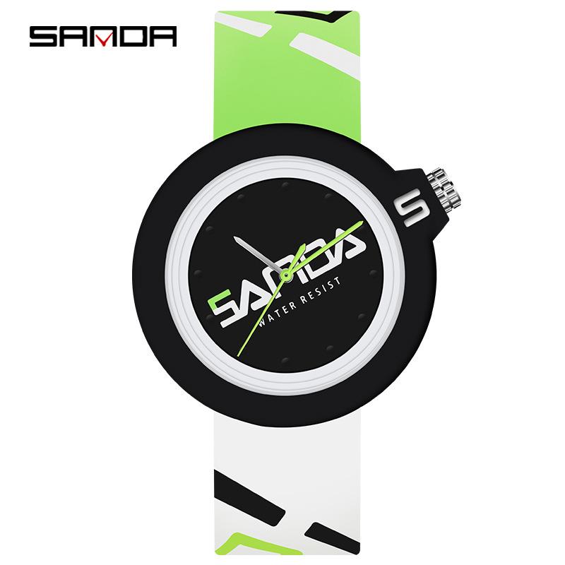 Sanda Silicone Strap Trendy Personality Watch: Unisex, Cool, Simple, for Primary & Secondary School Students.