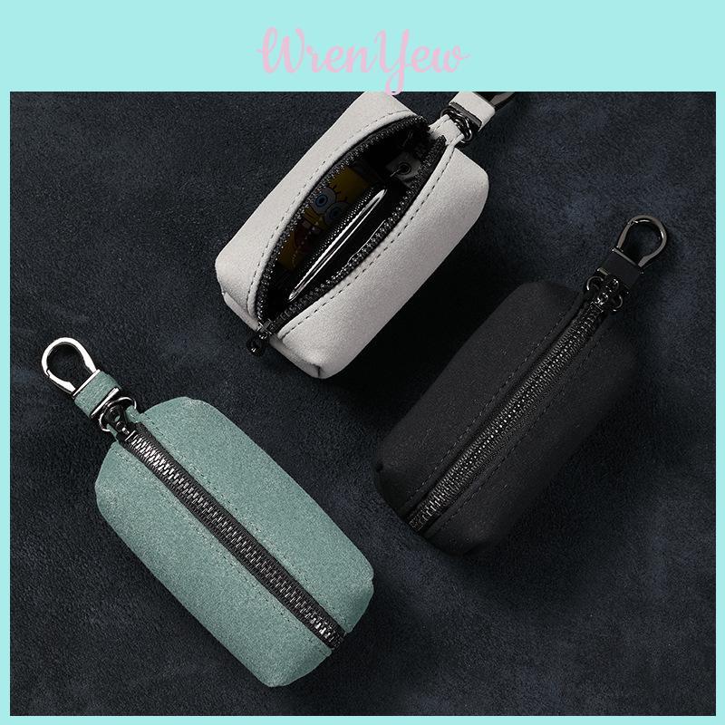 Leather Key Wallet With Chain Compact Organizer For Daily Use