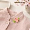 Flower Gods Brooch, Metal Pin Badge with UV Printed, Peony Plum Blossom Design Lapel Pin for Hanfu And Chinese Style Wear