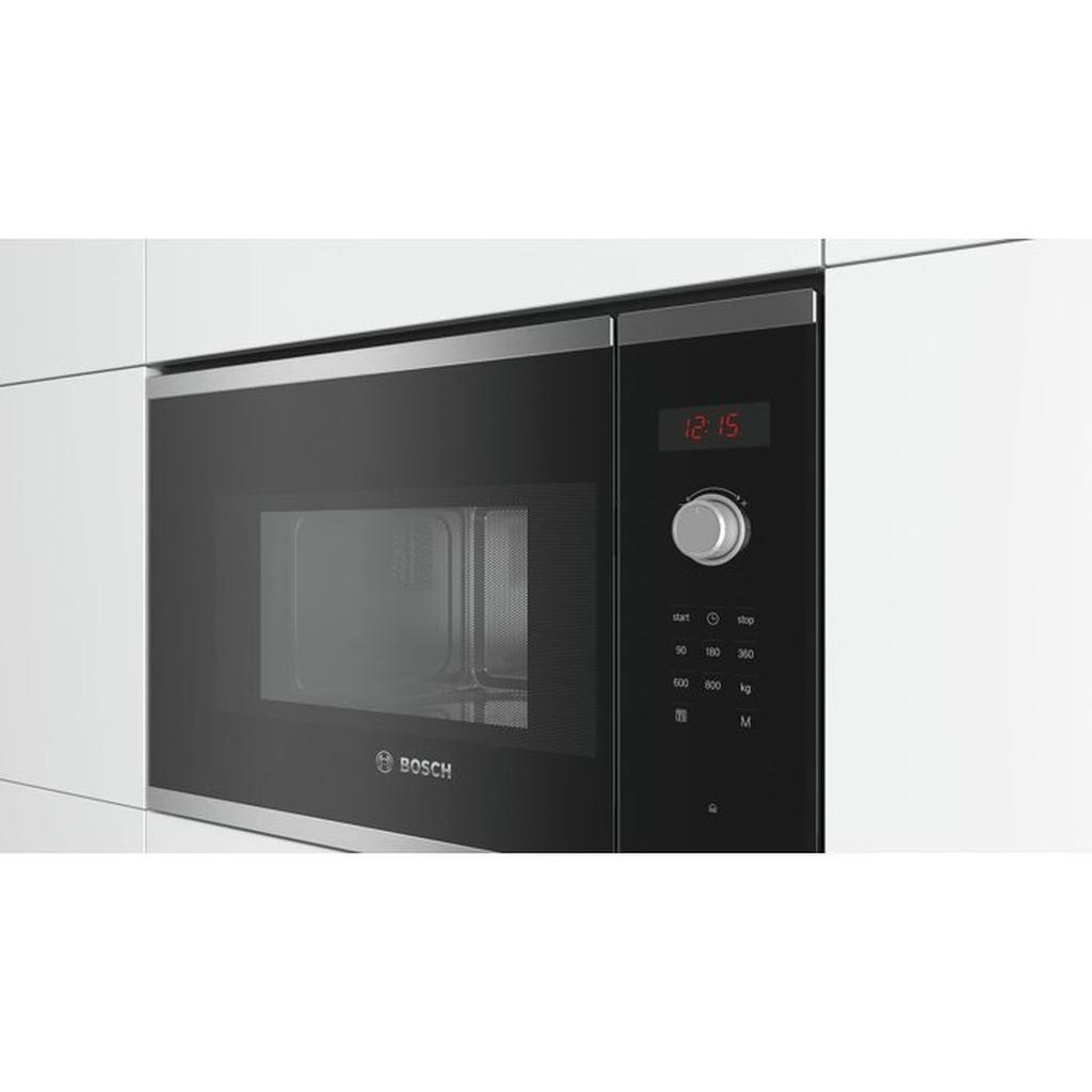 Micro-ondes Bosch Serie 4 BFL523MS0 - 20 L - 800 W - Noir - Acier inoxydable