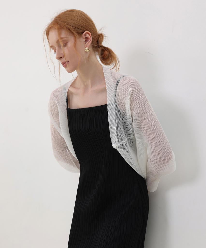 Pleatsmood Lucy Pleated Mesh Cardigan
