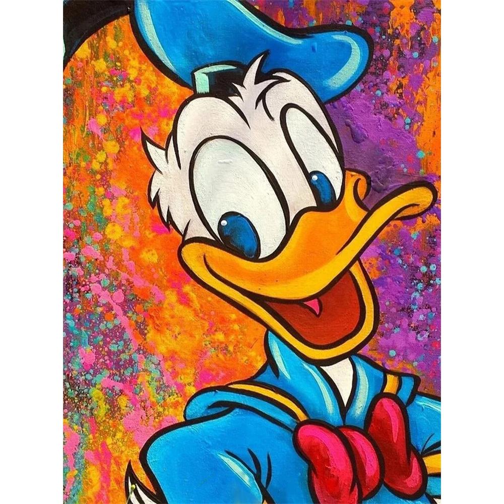 

Disney Diamond Painting Donald Duck Pop Art Style Oil Painting Art Illustration Mosaic Art DIY Cross Stitch Embroidery Set Full Diamond Home DecorGift Round 20x30cm