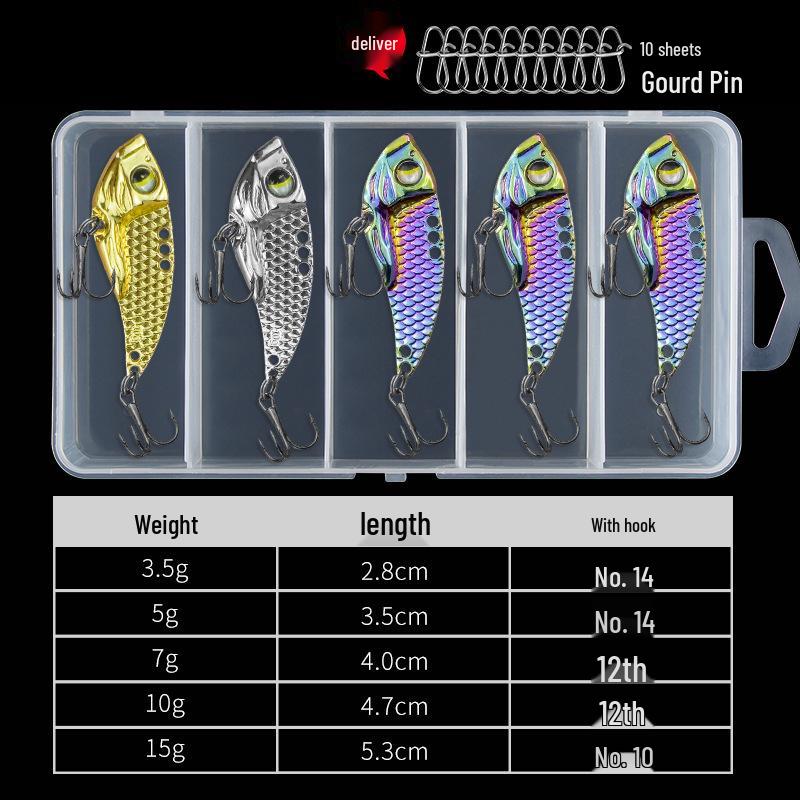 Thin Back Vibe Lure: Strong Hook Metal Jig for Long Cast Fishing - Ideal for Asp, Bass, Perch