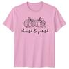 Thankful Grateful Unisexs TShirt Coquette Pumpkin Thanksgiving Gift For Her