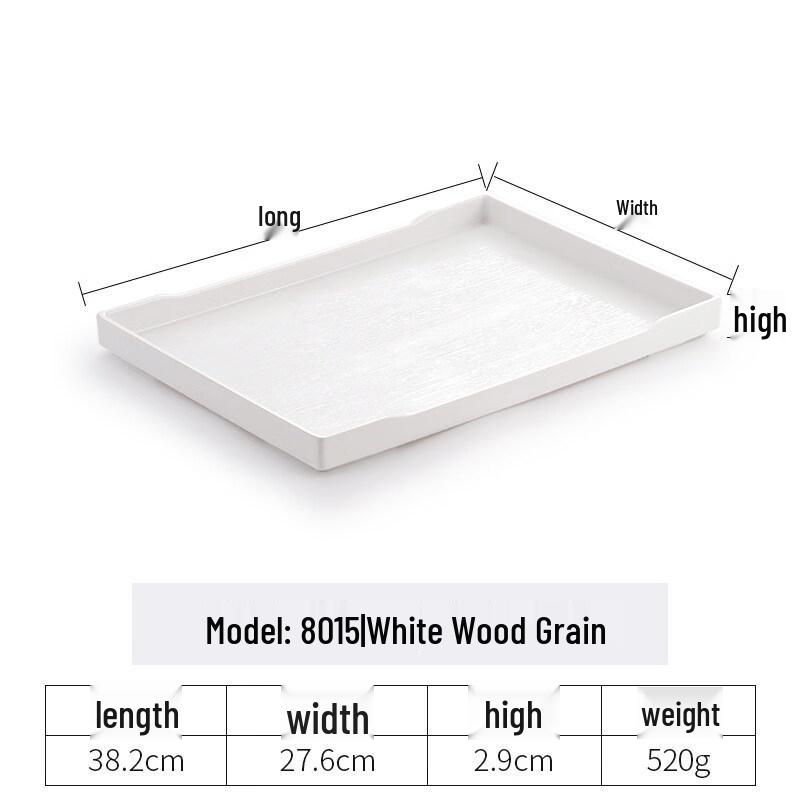 

Rectangular Plastic Serving Tray for Hotels