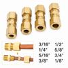 Coupling Brass Brass Compression Fitting Straight Multiple Sizes Straight Coupling Tube Fitting Connector
