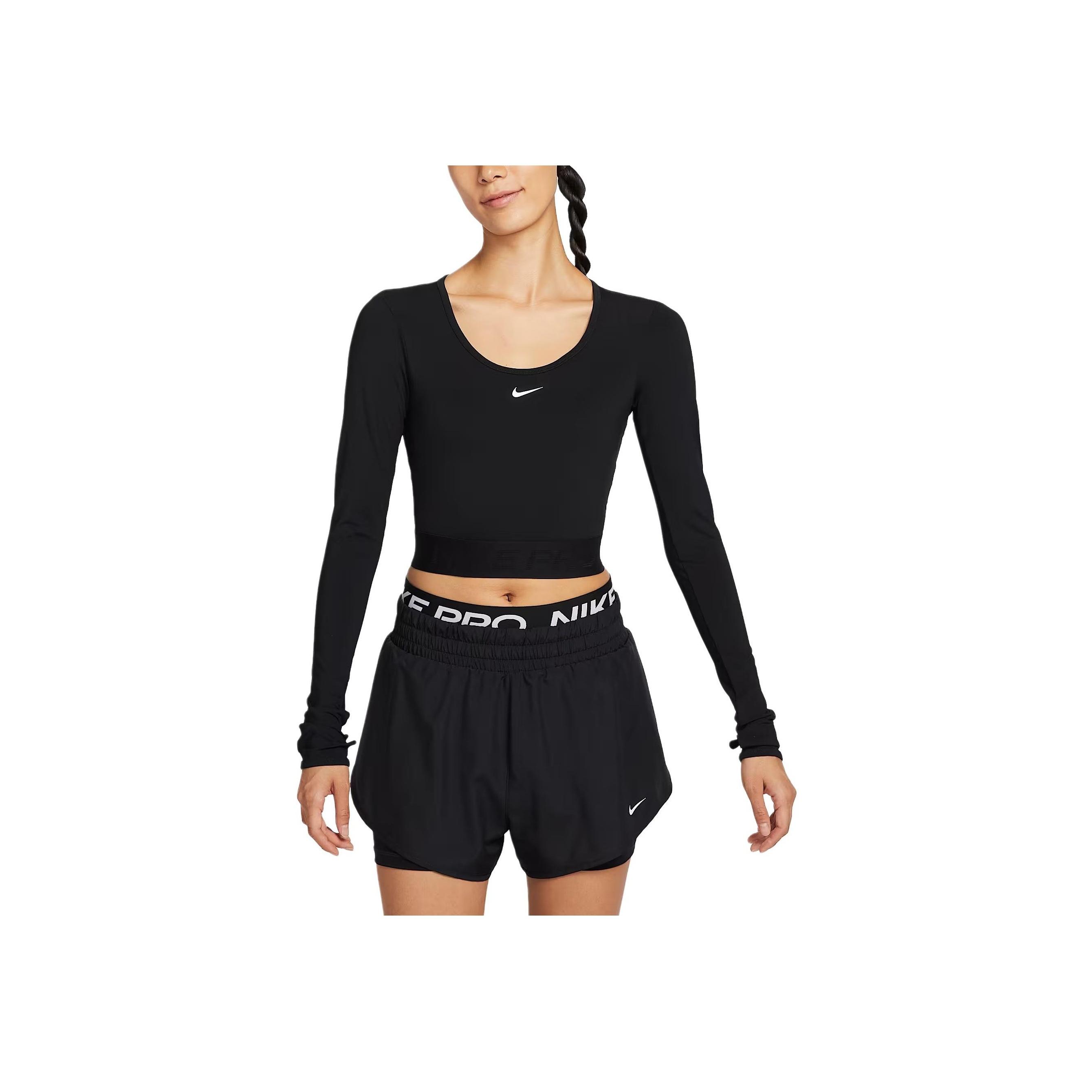 

Женская футболка с коротким рукавом Nike Dri-Fit Pro, быстросохнущая, HV9993-010 S