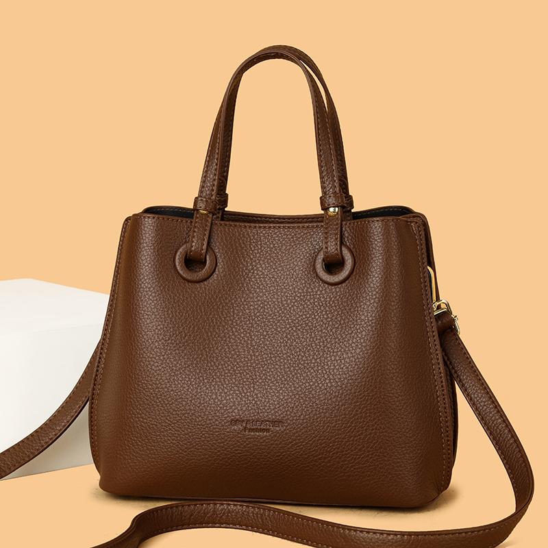 Faiable Large Capaci Leather Handbag Women's Single oulder Crossbody Bag Mom Bag Ladies Casual Zipper Closure Bags Sac A Main