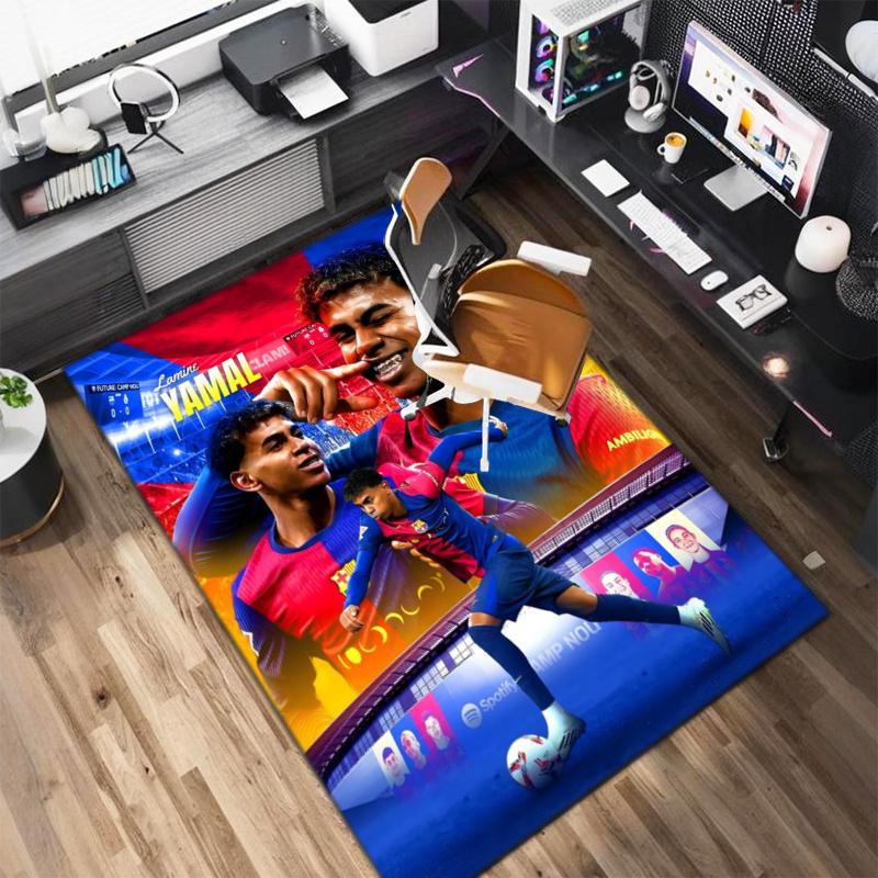 FC Barcelona's Lamine Yamal Young Player of the Year Carpet Is Suitable for Living Room and Bedroom Doormats Office Balcony Decorative Carpet 5