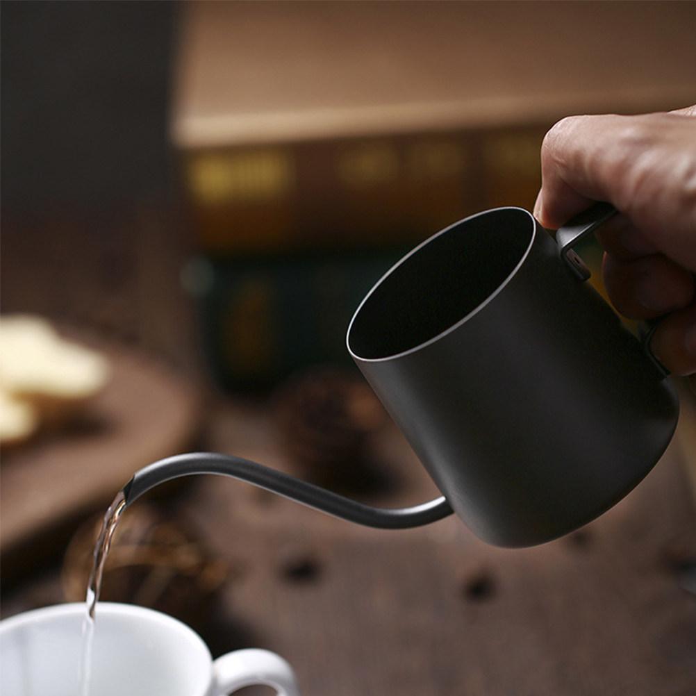 1Pcs Premium Stainless Steel Hand Coffee Kettle 250Ml Polished Scratch Corrosion Resistant for Shop Use