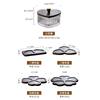 Lead-free Glass Heart-shaped Candy Bowl with Lid Snack Platter Snack Plate Living Room Home Decoration Accessories Glass Bowl