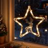 Christmas Tree Decorative Suction Cup Lights, Colorful String Lights with, Flashing and Timer Modes, 3 AAA Battery Operated