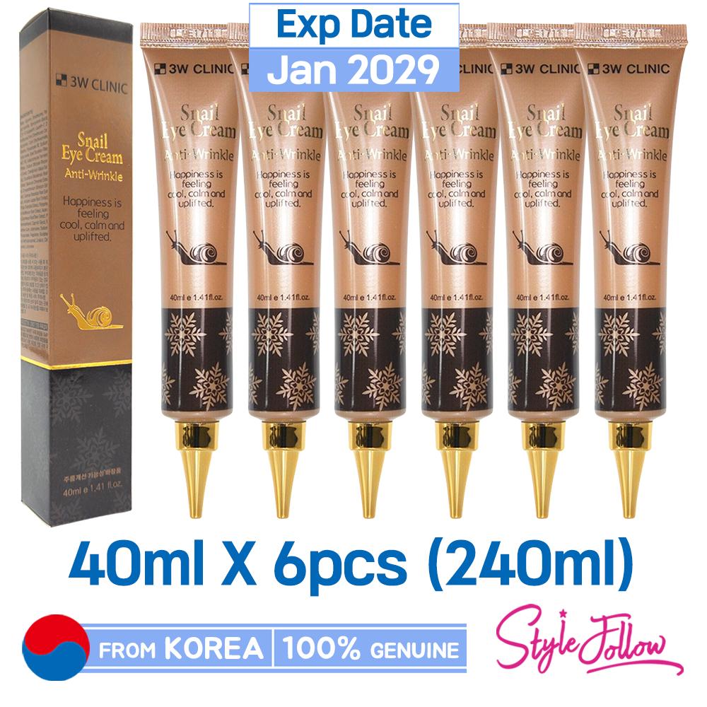 6 Stück_[3W CLINIC] Schnecken-Augencreme 40ml (Antifalten)
