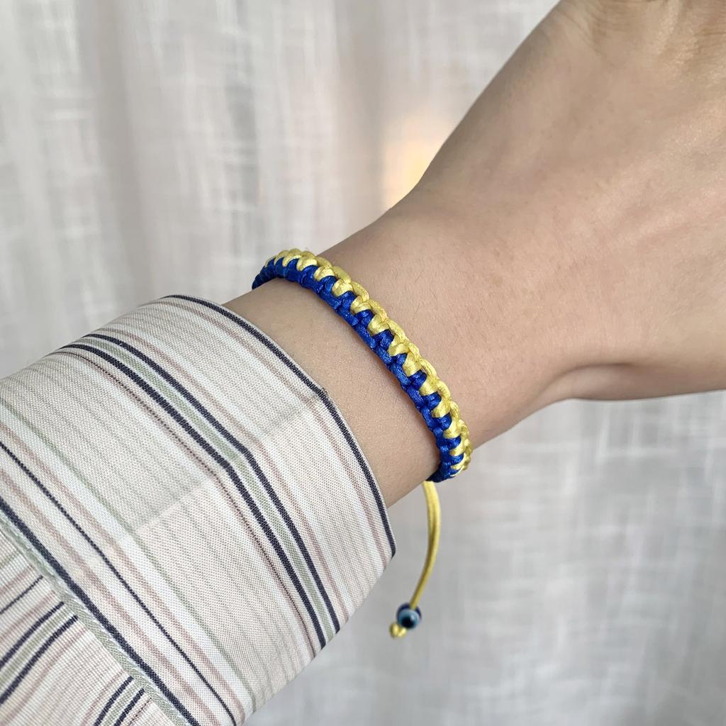 Gele Blauwe Nationale Vlag Armband Blauwe Gele Vlag Armband Sieraden Unisex Cadeau