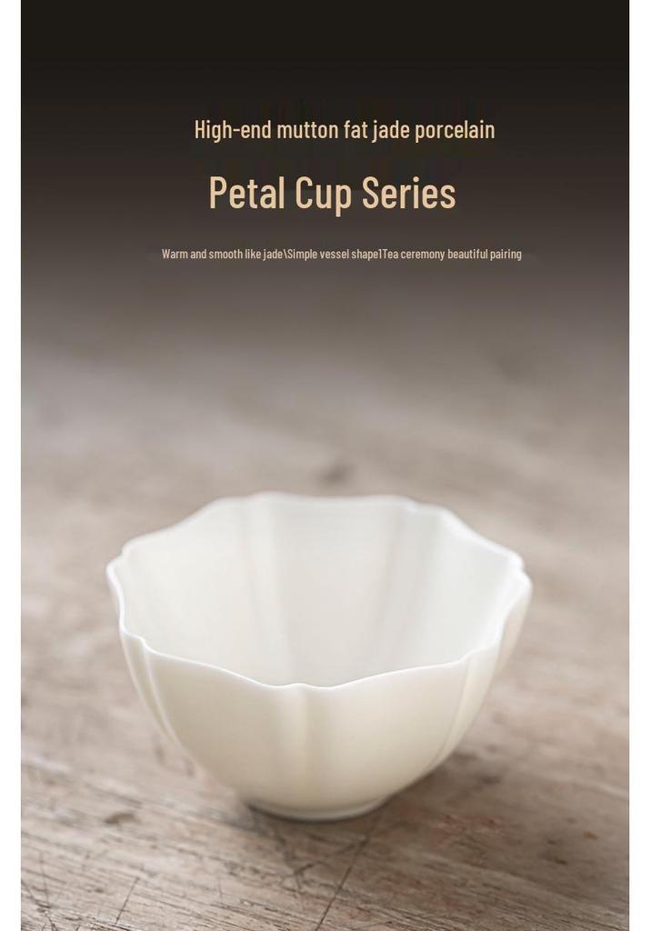 Jade White Porcelain Kung Fu Tea Cup - Master Ceramic Tea Tasting Cup