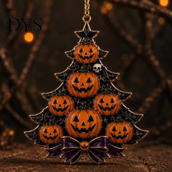Holiday Tree Hanging Pendants Halloween Acrylic Ornament, Pumpkin Ghost Skull Seasonal Small Gifts for Kids Decor, Spooky Pendant Party Home, Festive