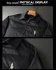 European Winter Lightweight Men's Embroidered Lapel Down Jacket - Trendy Plus Size Warm White Duck Down Coat