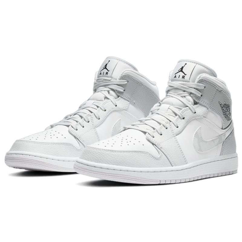 Air Jordan 1 Mid 'Swoosh Logo Grey Camo' Jordan DC9035-100