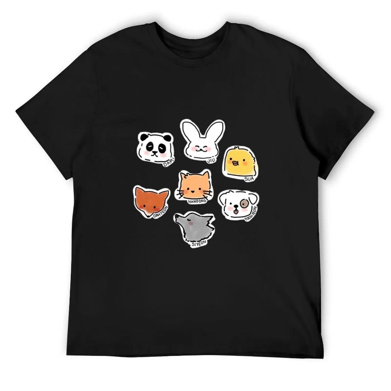 Deukae Animals T-Shirt oversized t shirt aesthetic clothes hippie clothes plain t shirts men S