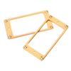 2 Pcs Electric Guitar Pickup Frame Guitar Replacement Metal Humbucker Pickup Mounting Ring for Decoration Gold