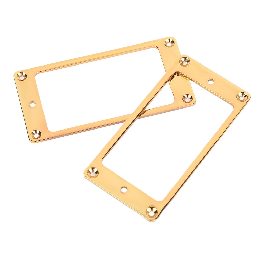 2 Pcs Electric Guitar Pickup Frame Guitar Replacement Metal Humbucker Pickup Mounting Ring for Decoration Gold