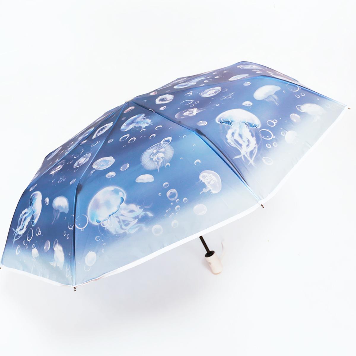 

Прозрачный зонт 21 дюйм, маленький и свежий, трехслойный полностью автоматический зонт, камера, расписной зонт, утолщенный