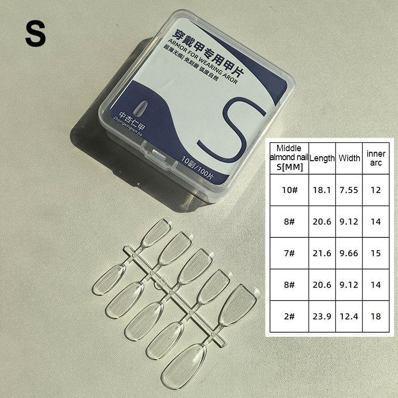 100pcs Short Almond Frosted Clear Fake Nails Perfect For Nail Design And Salon Extensions Perfect For Dating And Everyday Wear